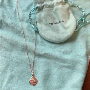 Tiffany and Co diamond shaped pendant necklace